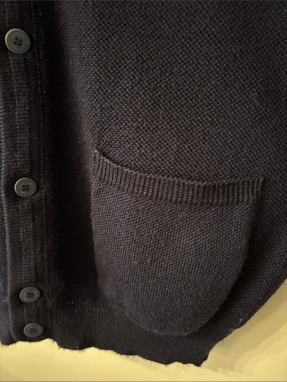 Vintage Lacoste Cardigan Men’s Size 6 (L-XL) Navy Wool Blend - Picture 5 of 11